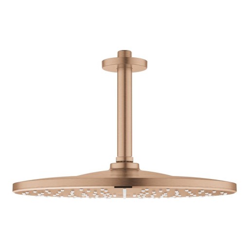 Palarie de dus Grohe Rainshower Mono 310 cu brat de tavan 142mm  9 5l/min  brushed warm sunset