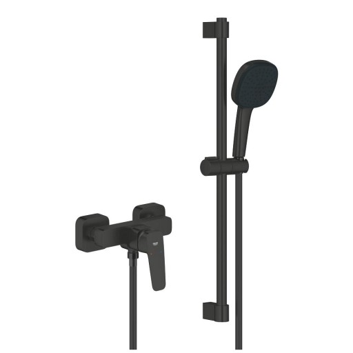 Baterie dus Grohe Cubeo cu set de dus Tempesta Cube 110 2 jet  matte black