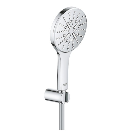Set de dus Grohe Rainshower SmartActive 130 cu agatatoare fixa  furtun 150cm si para de dus cu 3 jeturi  crom