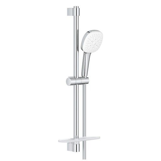 Set de dus Grohe Tempesta Cube 110 cu bara 60cm  furtun 175cm  polita si para de dus cu 3 jeturi  crom