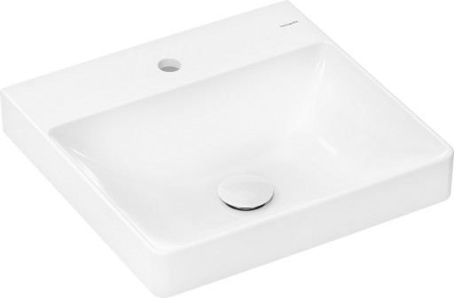Lavoar Hansgrohe Xelu Q 50x48cm  fara preaplin  montare pe mobilier  SmartClean  alb