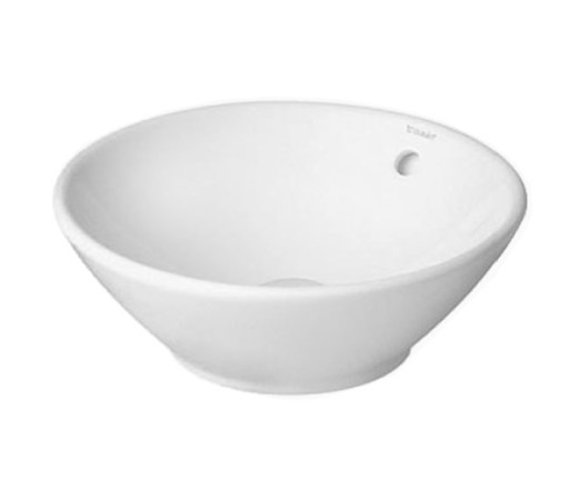 Lavoar tip bol Duravit Bacino 42cm  fara orificiu baterie  montare pe blat