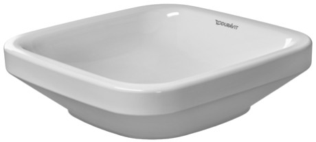 Lavoar tip bol Duravit Durastyle 43x43cm  fara orificiu baterie  fara preaplin  montare pe blat