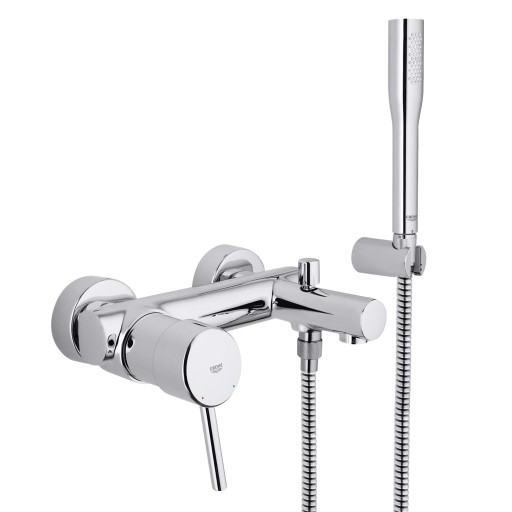 Baterie cada Grohe Concetto cu para  furtun si agatatoare de dus