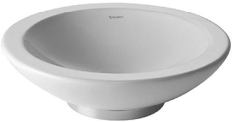 Lavoar tip bol Duravit Bagnella 40cm  fara orificiu baterie  fara preaplin  montare pe blat