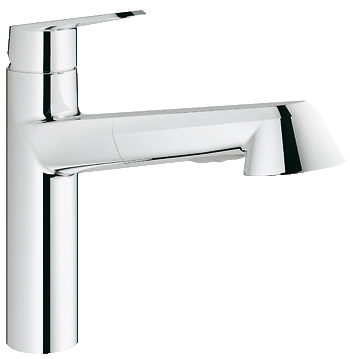 Baterie bucatarie Grohe Eurodisc Cosmopolitan  dus extractibil cu doua tipuri de jet  crom
