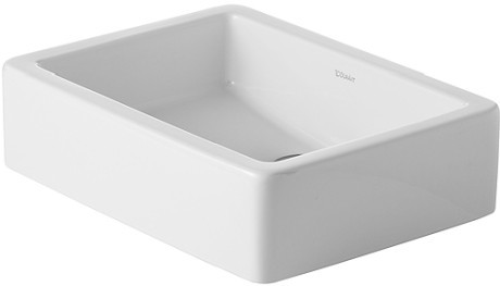 Lavoar Duravit Vero 50x38cm  finisaj WonderGliss  fara orificiu baterie  fara preaplin  montare pe blat