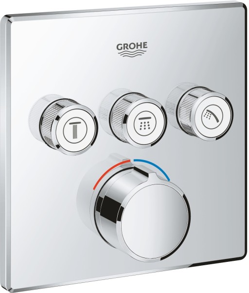 Baterie cada - dus Grohe SmartControl cu 3 functii  montaj incastrat  necesita corp ingropat  crom