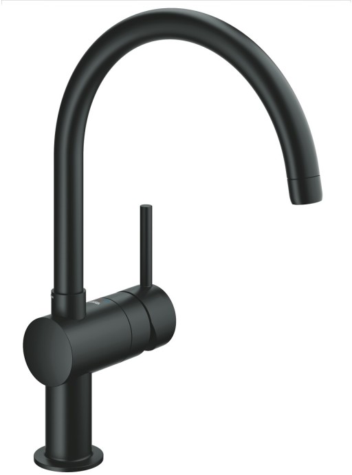 Baterie bucatarie Grohe Minta cu pipa C  velvet black