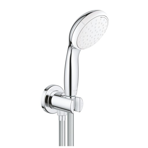 Set de dus Grohe Tempesta 100 cu para de dus 2 jeturi  furtun 150cm si agatatoare dus cu Fix Fit  crom