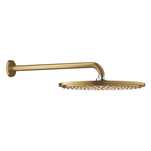 Palarie de dus Grohe RainShower Cosmopolitan 310 38cm si brat de dus 38cm de perete  brushed cool sunrise