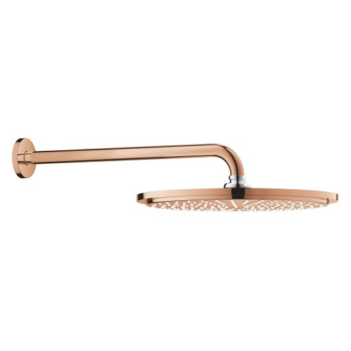 Palarie de dus Grohe RainShower Cosmopolitan 310 38cm si brat de dus 38cm de perete  warm sunset