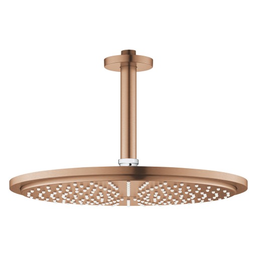 Palarie de dus Grohe RainShower Cosmopolitan 310 si brat de dus 142mm de tavan  brushed warm sunset