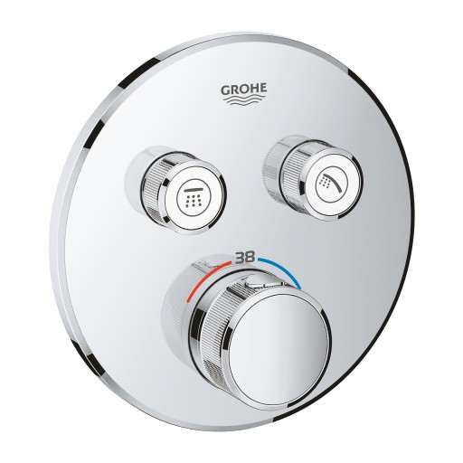 Baterie cada - dus termostatata Grohe Grohtherm SmartControl Round  montaj incastrat  necesita corp ingropat  crom