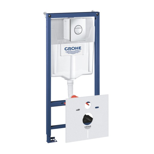 Set rezervor incastrat Grohe Rapid SL 4-in-1 cu cadru  garnitura fonoizolanta si clapeta Nova Cosmopolitan crom