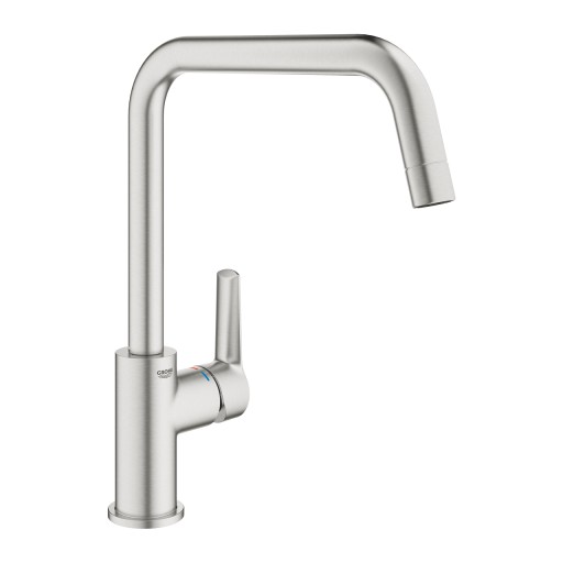 Baterie bucatarie Grohe Start cu pipa U  supersteel