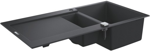 Chiuveta bucatarie Grohe K500 60 -C cu doua cuve inegale  1000x500mm  compozit  granite black