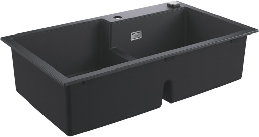 Chiuveta bucatarie Grohe K500 90 -C cu doua cuve  860x500mm  compozit  granite black