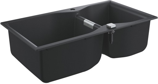 Chiuveta bucatarie Grohe K700 100 -C cu doua cuve  900x500mm  compozit  granite black