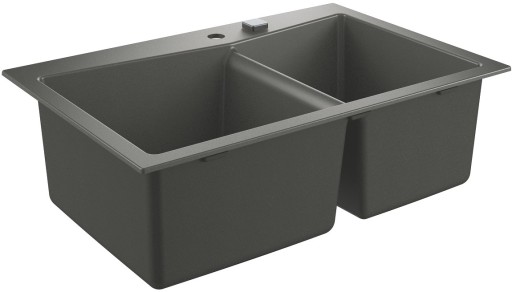 Chiuveta bucatarie Grohe K700 90 -C cu doua cuve  838x559mm  compozit  granite gray