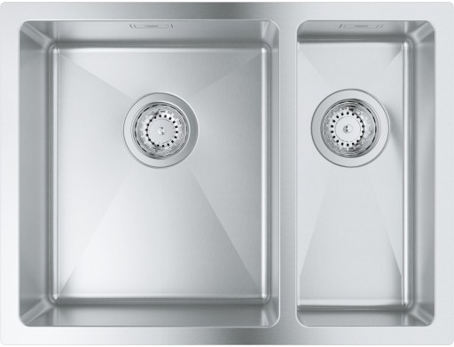 Chiuveta bucatarie Grohe K700U 60 -S cu doua cuve inegale  595x450mm  montare sub blat  inox