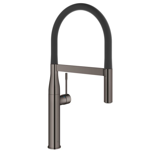 Baterie bucatarie Grohe Essence cu pipa flexibila ProfiSpray  hard graphite