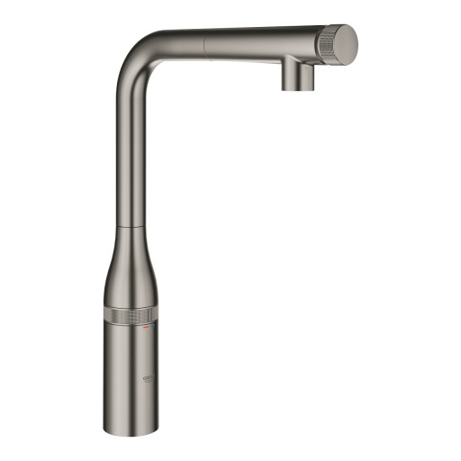 Baterie bucatarie Grohe Essence SmartControl cu dus extractibil  pipa L  brushed hard graphite