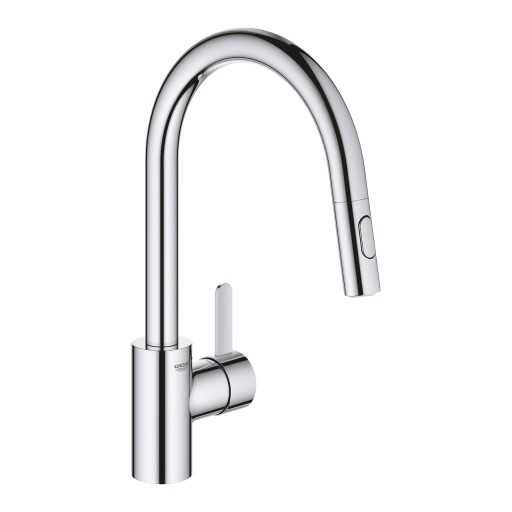Baterie bucatarie Grohe Eurosmart Cosmopolitan cu dus extractibil dual spray  pipa C  crom