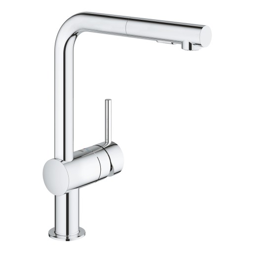 Baterie bucatarie Grohe Minta cu dus extractibil dual spray  pipa L  crom