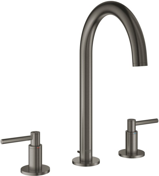 Baterie lavoar Grohe Atrio M din 3 elemente  ventil pop-up  brushed hard graphite