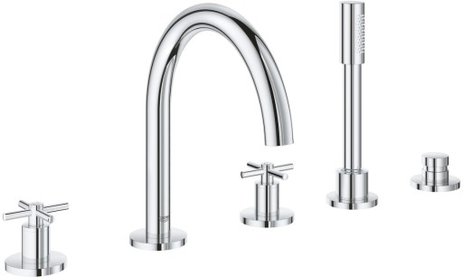 Baterie cada Grohe Atrio din 5 elemente  montare pe cada  necesita corp ingropat  crom