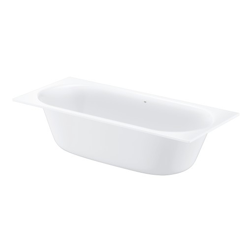 Cada baie rectangulara Grohe Essence 180x80cm  incastrabila  metal  EasyClean  alb
