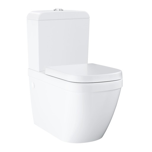 Set complet vas wc Grohe Euro Ceramic Rimless  rezervor cu alimentare inferioara si cu capac inchidere lenta si Quick Release  alb