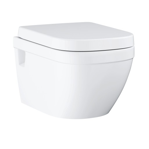 Set vas wc Grohe Euro Ceramic Rimless cu capac cu inchidere lenta si Quick Release  alb