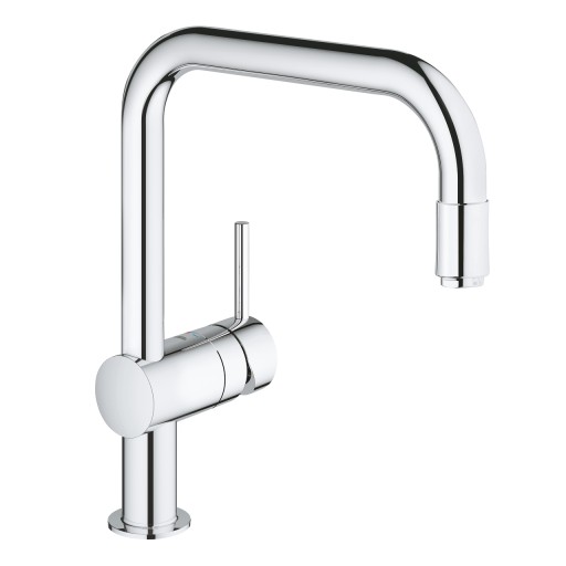 Baterie bucatarie Grohe Minta cu dus extractibil  pipa U  crom