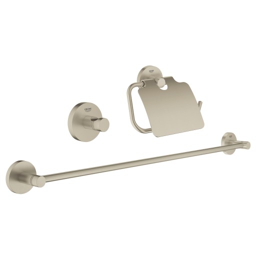 Set 3 accesorii baie Grohe Essentials Guest 3-in-1  brushed nickel