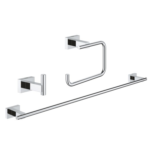 Set 3 accesorii baie Grohe Essentials Cube Guest 3-in-1  crom