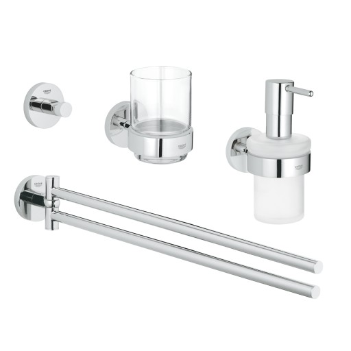 Set 4 accesorii baie Grohe Essential Master 4-in-1  40846001  crom