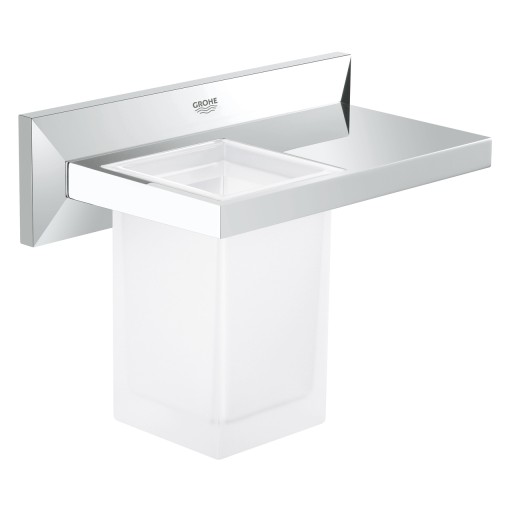 Pahar cu suport de perete cu etajera Grohe Allure Brilliant  crom
