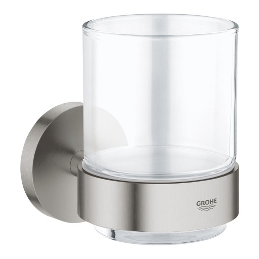 Pahar cu suport de perete Grohe Essentials  supersteel