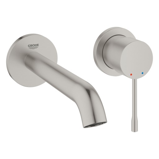 Baterie lavoar Grohe Essence M din 2 elemente  de perete  necesita corp ingropat  supersteel