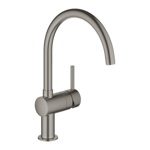 Baterie bucatarie Grohe Minta cu pipa C  brushed hard graphite