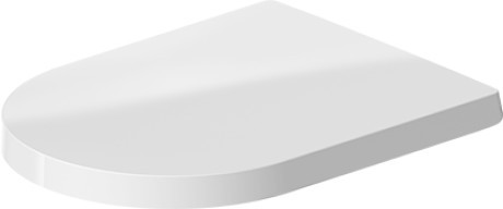 Capac wc Duravit Millio cu inchidere lenta  balamale inox  alb mat satinat