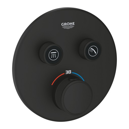 Baterie cada - dus termostatata Grohe Grohtherm SmartControl  montaj incastrat  necesita corp ingropat  phantom black