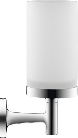 Pahar cu suport de perete Duravit Starck T  sticla mata  crom