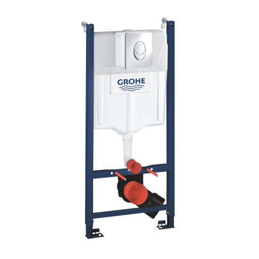 Set rezervor incastrat Grohe Rapid SL 3-in-1 cu cadru si clapeta Skate Air crom