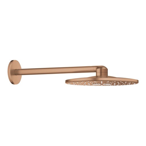 Palarie de dus Grohe RainShower SmartActive 310  2 tipuri de jet  cu brat de dus 43cm de perete  brushed warm sunset
