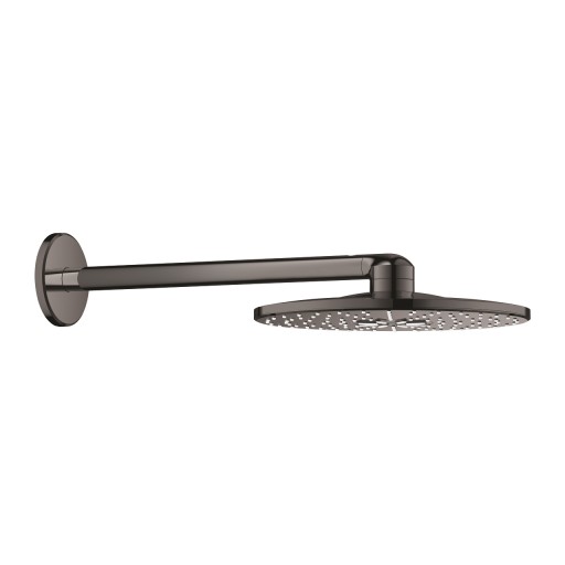 Palarie de dus Grohe RainShower SmartActive 310  2 tipuri de jet  cu brat de dus 43cm de perete  hard graphite