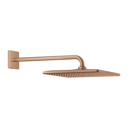 Palarie de dus Grohe RainShower Mono 310 Cube cu brat de dus 422mm de perete  brushed warm sunset