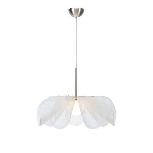 Lustră albă cu abajur din sticlă ø 75 cm Styrka – Markslöjd